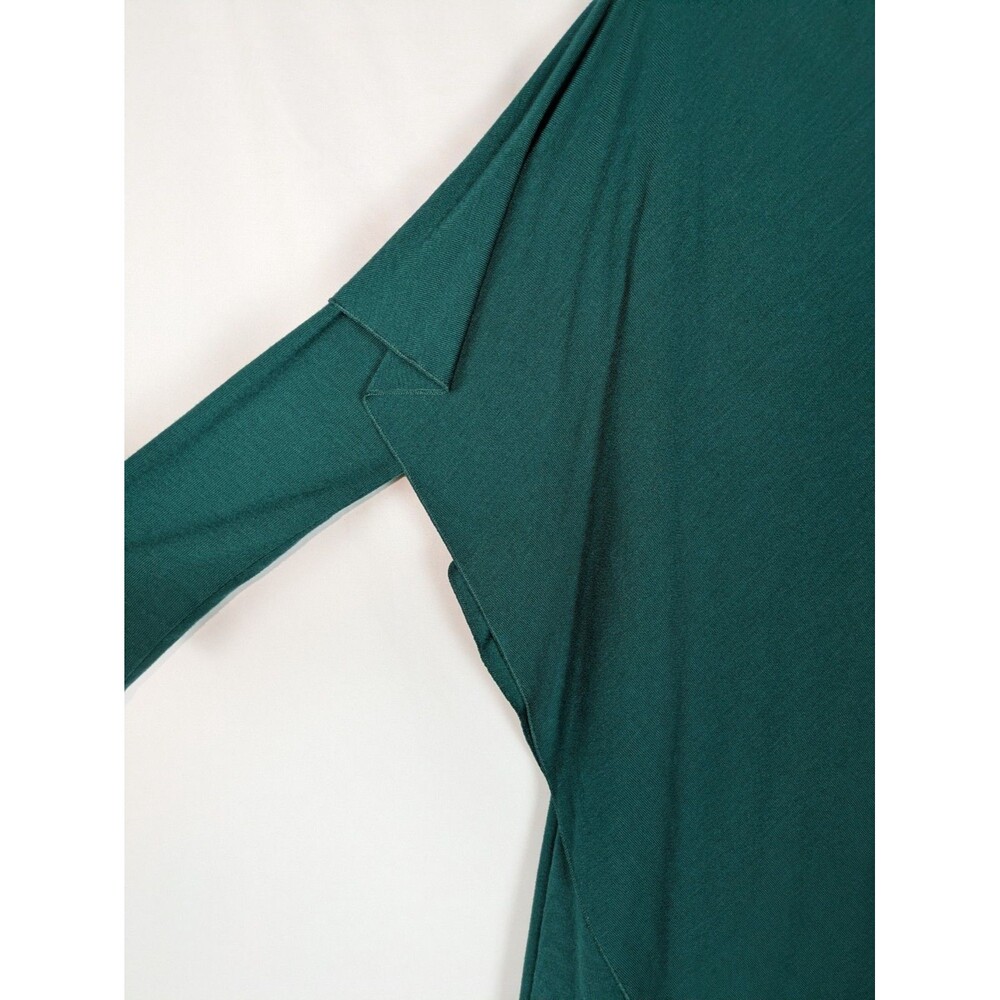 Soft Surroundings Layered Dress S Women's Green Marla Stretch Knit Asymmetrical - Picture 7 of 10